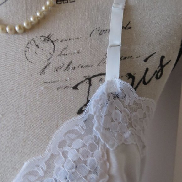 Vintage 1990s White Lace High Cut One Piece Baby Doll - Picture 10 of 10